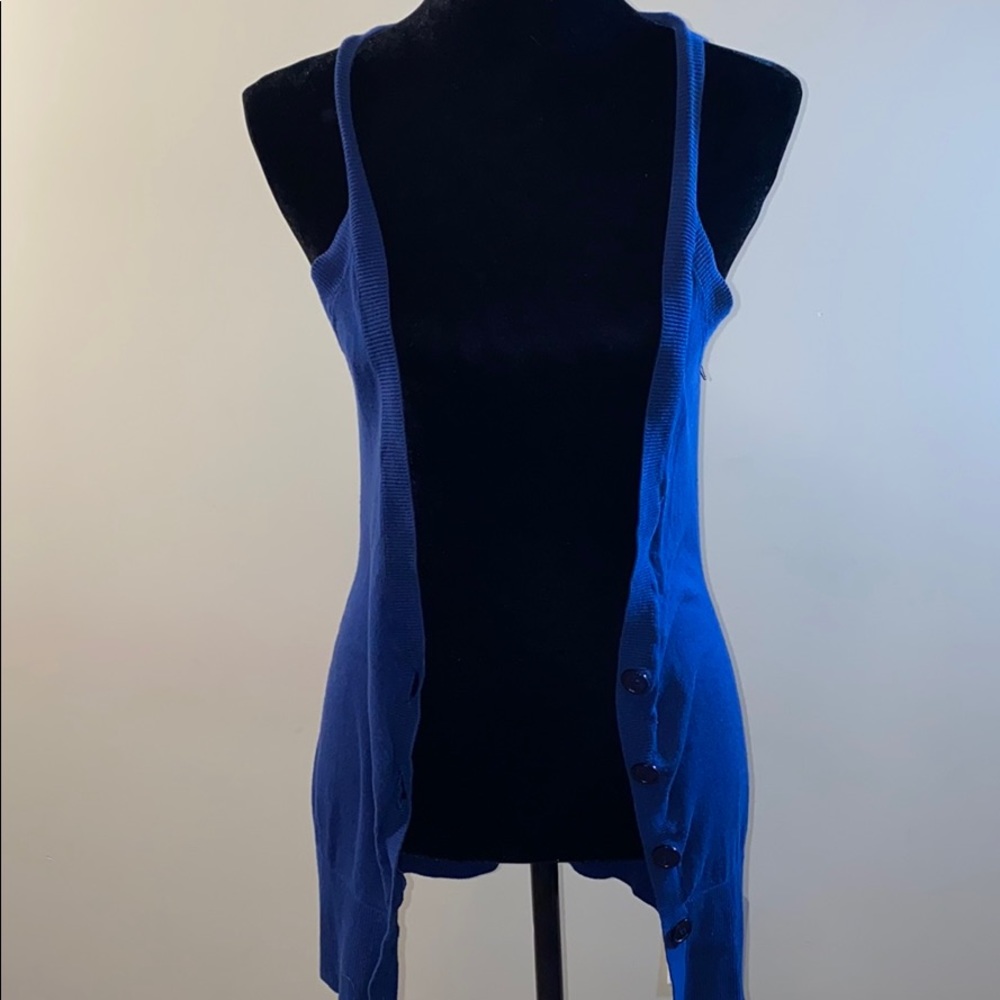 Blue cardigan vest